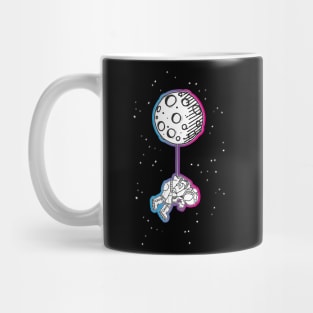 Astronaut Hanging by the Moon Mug